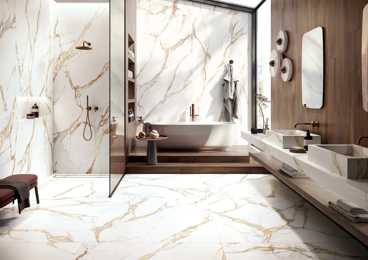 Tagina Calacatta Gold · ambiance fabricant.