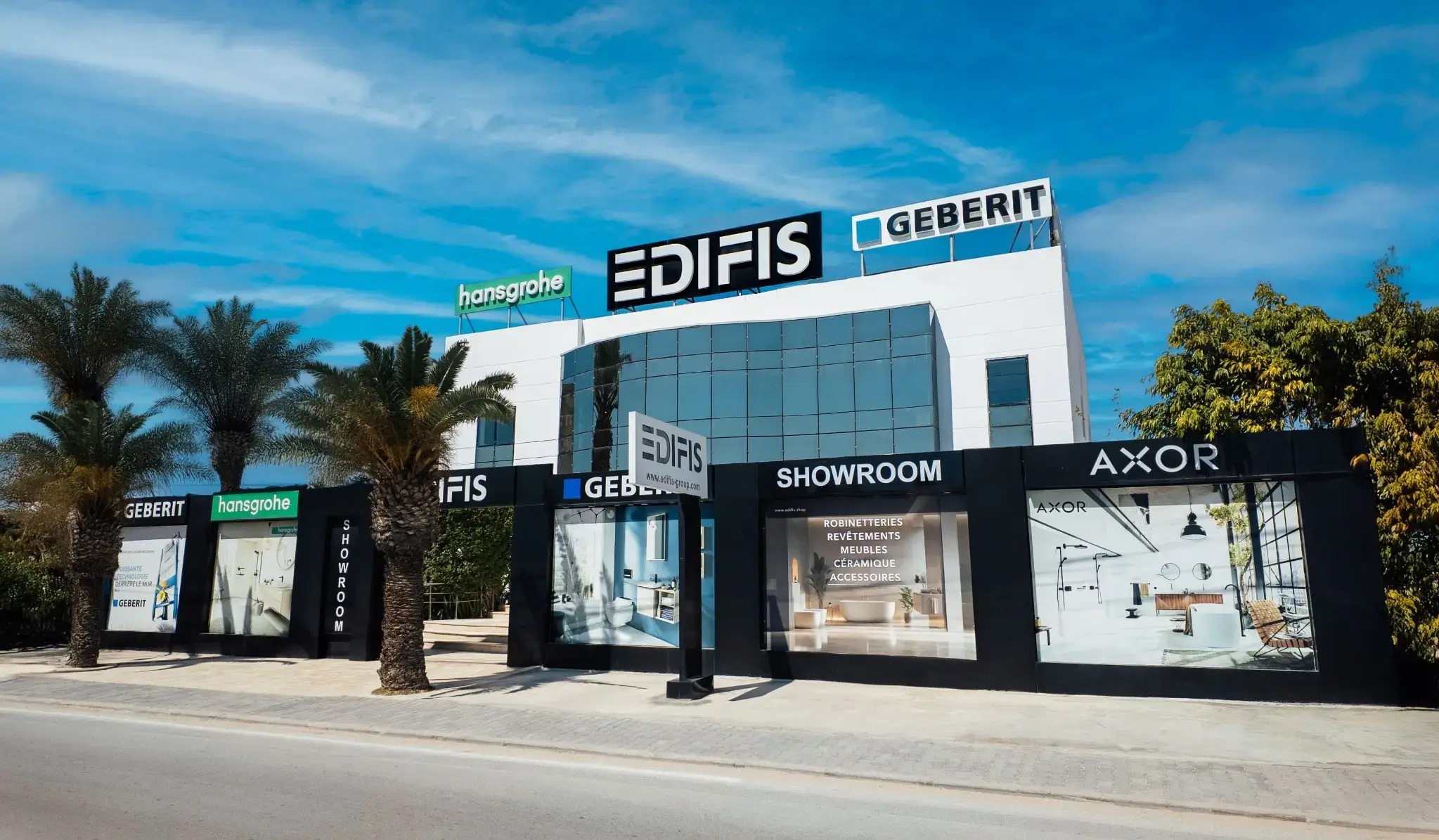 Façade du Flagship Store EDIFIS Route de La Marsa
