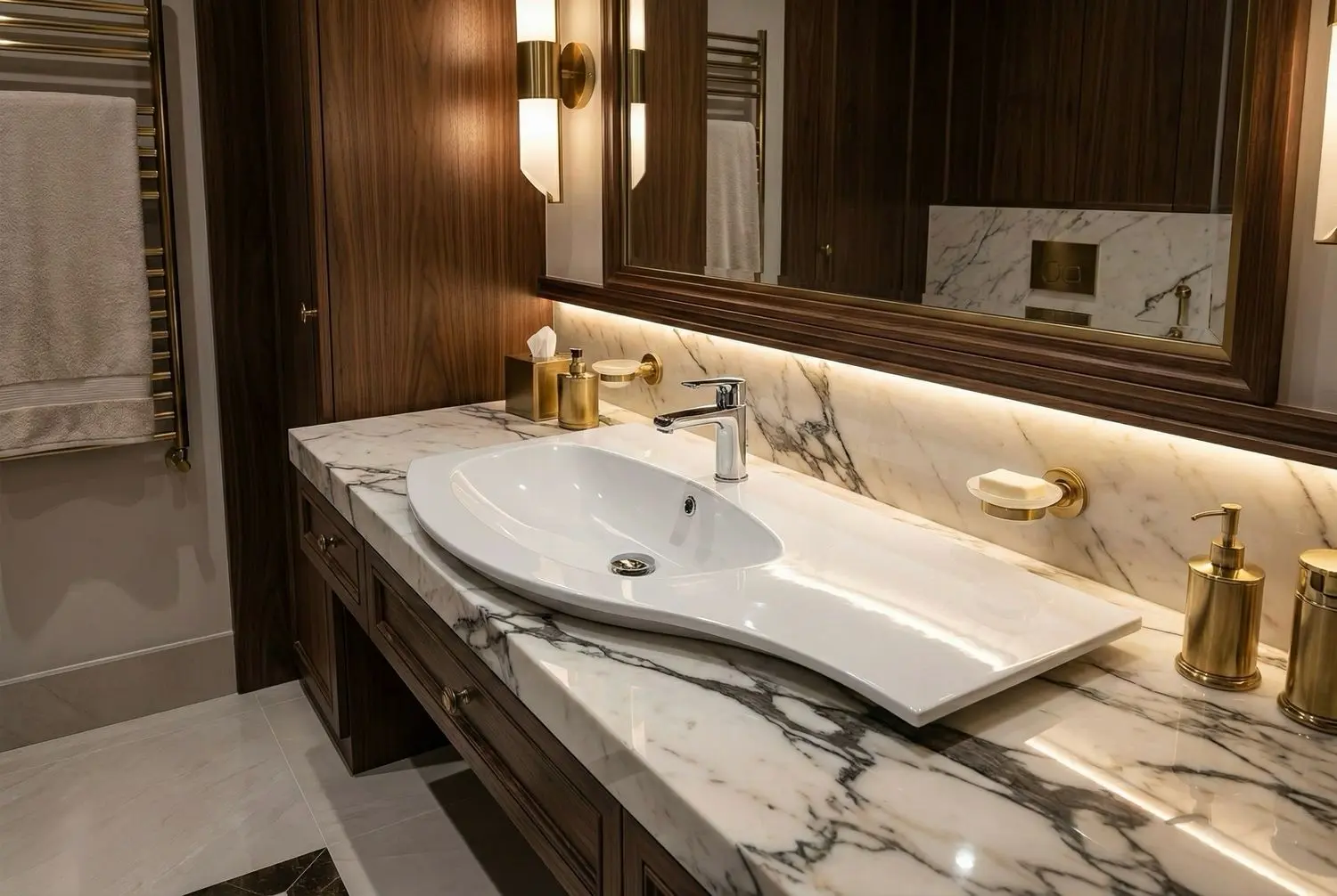 Plan-vasque Sanibel Estrema dans une salle de bains contemporaine