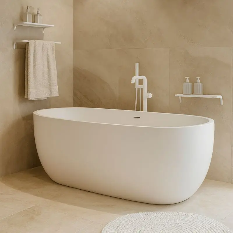 Baignoire îlot ovale Deante Alpinia 160 × 75 cm