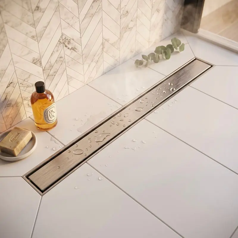 Caniveau de douche Vogi Duo 90 cm à grille réversible